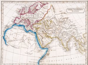 Mapa de Europa, África del Norte y Asia Occidental, Orbis Veteribus Notus, de 